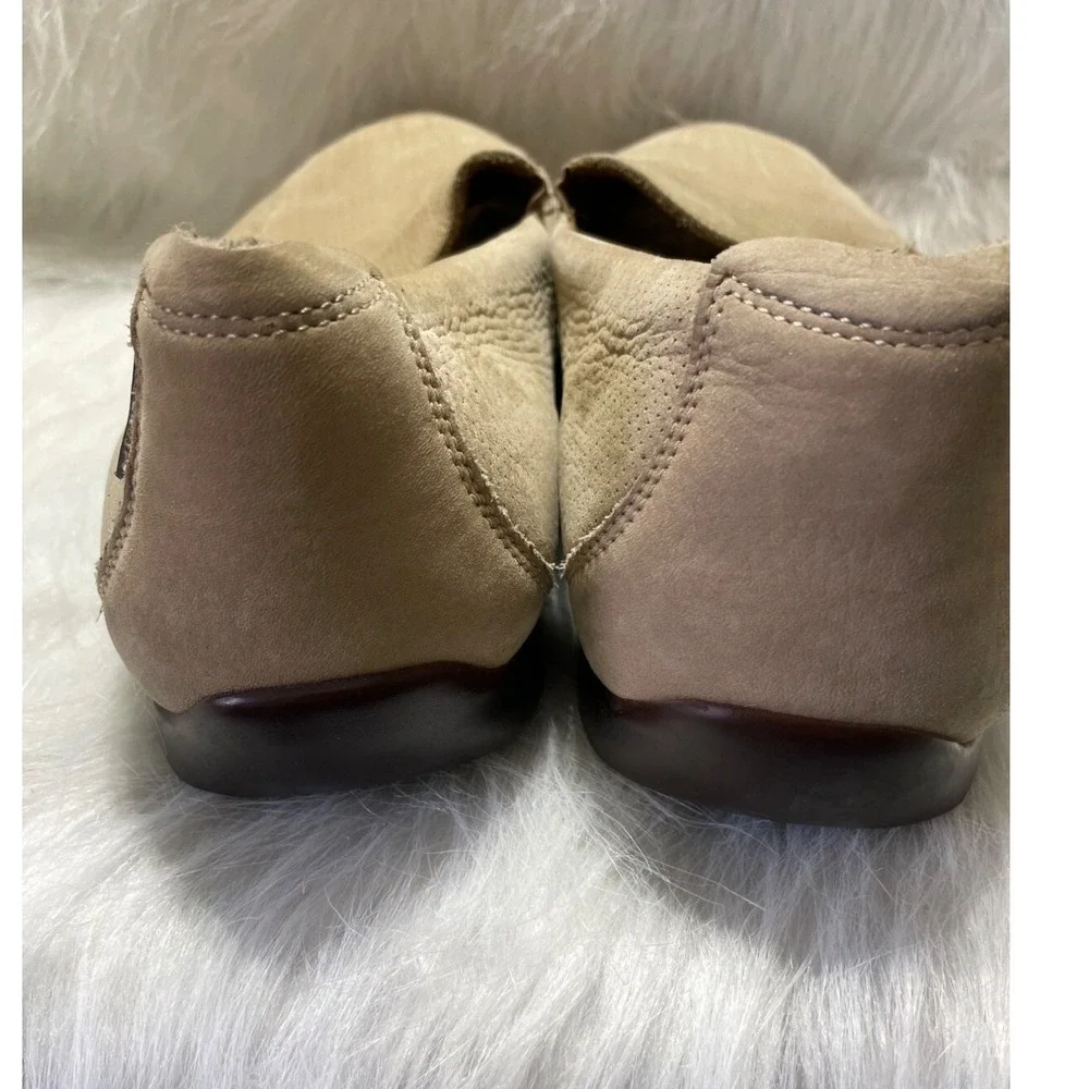 Mephisto Cool-Air Mens Beige Pebbled Leather Moc‎ Toe Loafers Shoes US 13